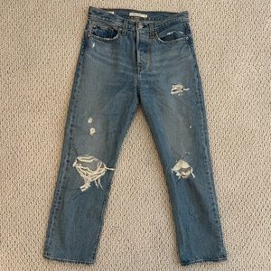 Levi's® Wedgie Ripped Straight Leg Jeans - Size 27